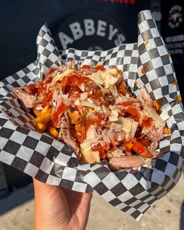 Loaded BBQ Meat Fries.