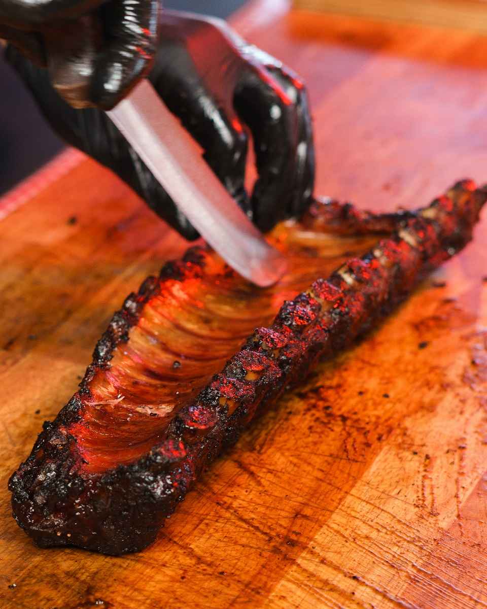 Asado-style grilled meats served at Abbey’s Texas BBQ San Diego