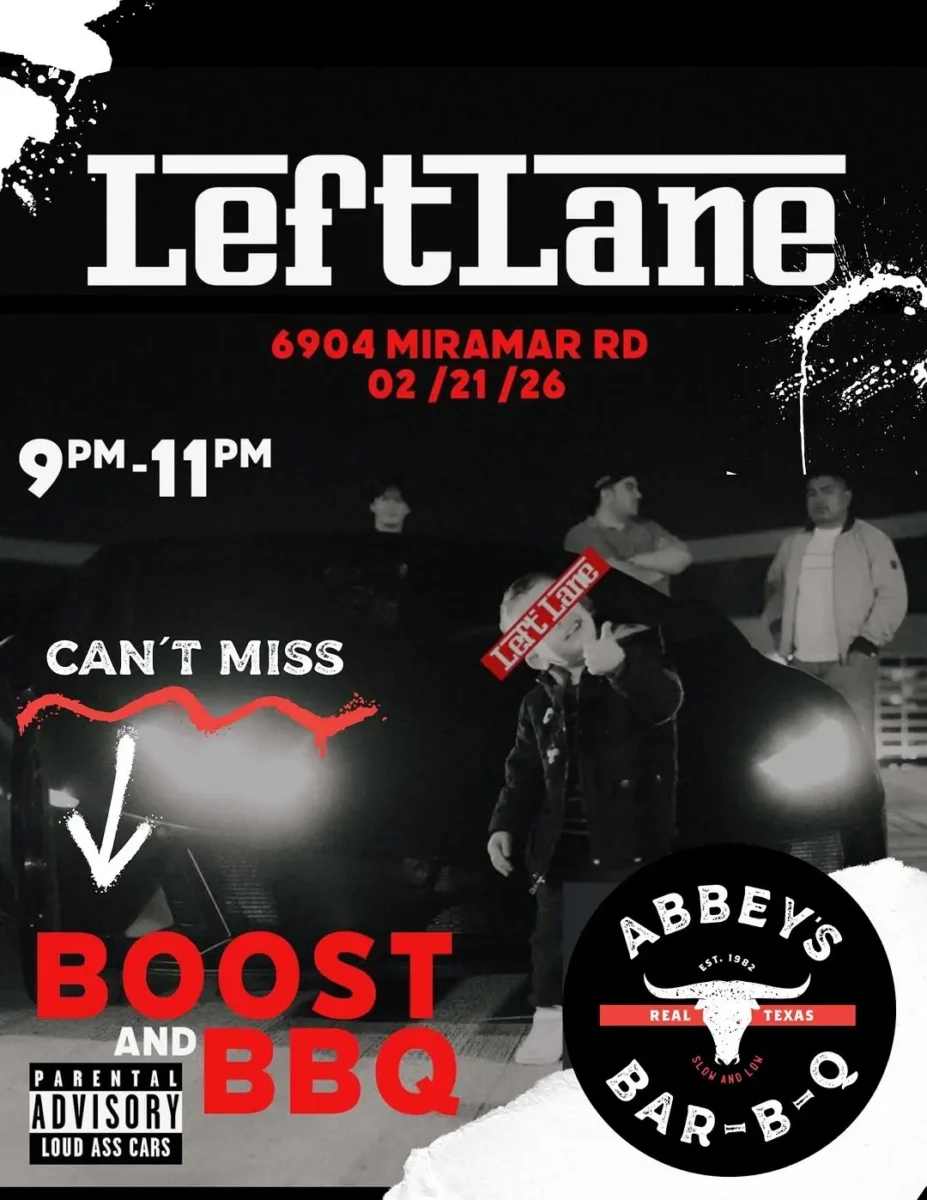 First Ever Car Meet at Abbey's Real Texas BBQ in San Diego with classic and exotic cars