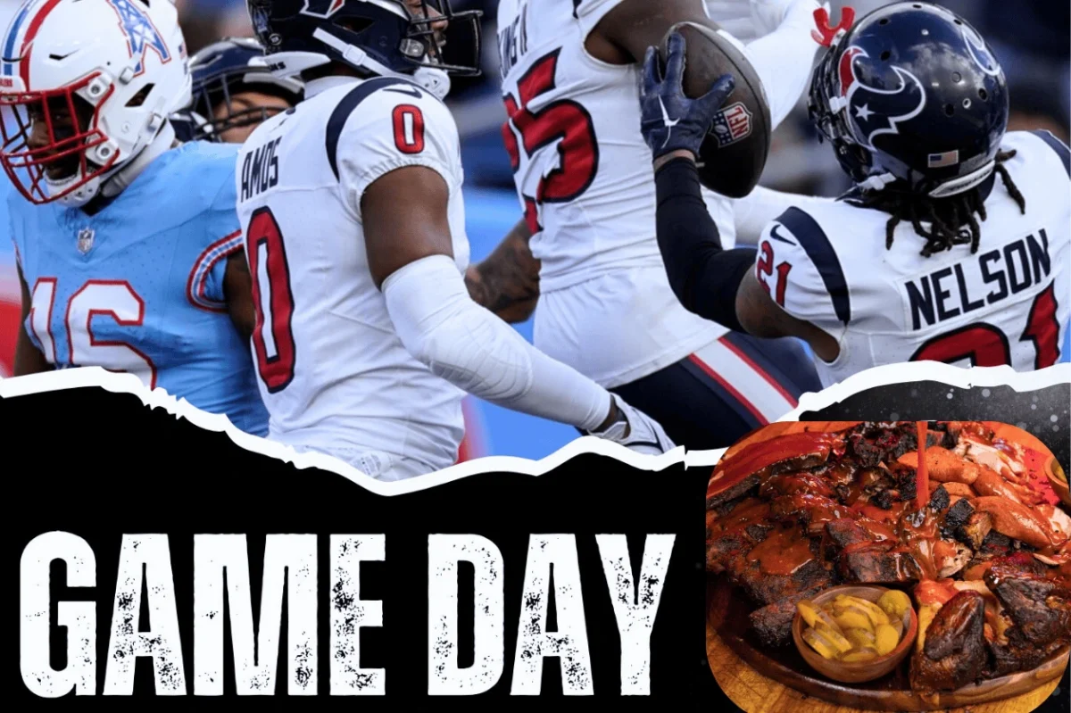 Super Bowl 2026 feast with BBQ brisket, ribs, wings, and sides